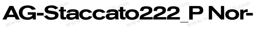 AG-Staccato222_P Nor字体转换
